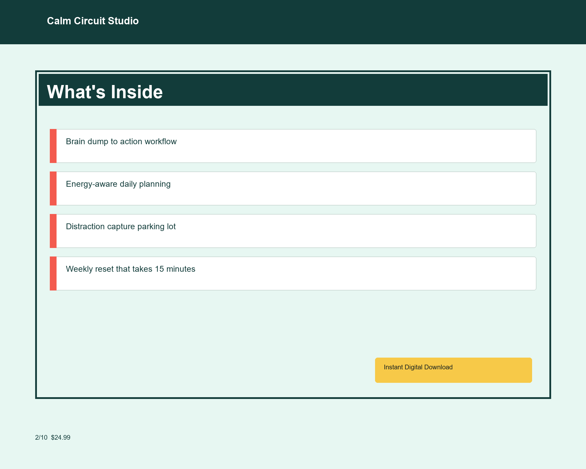 ADHD Focus Command Center sample preview