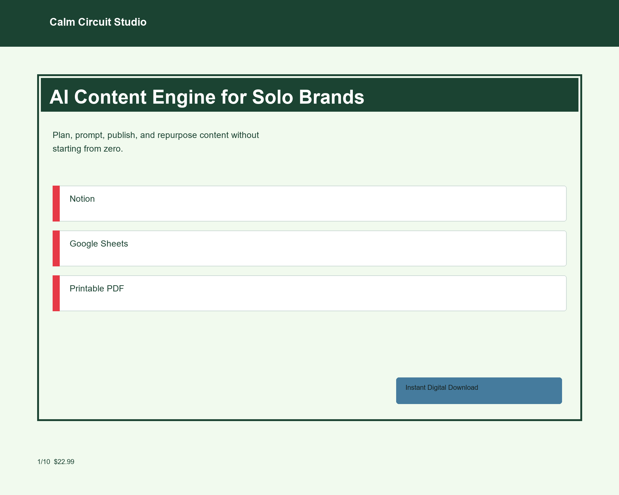 AI Content Engine for Solo Brands preview