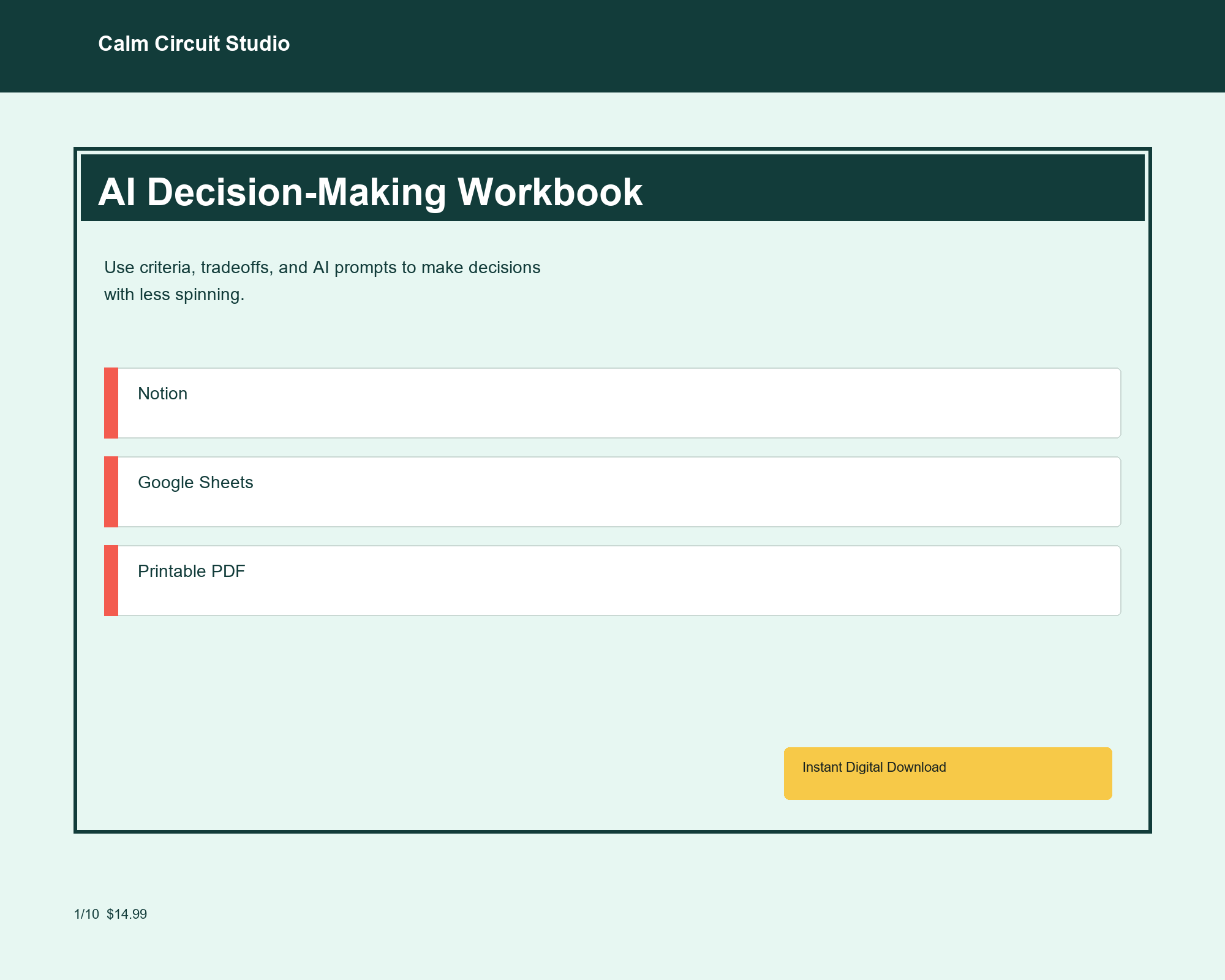 AI Decision-Making Workbook preview