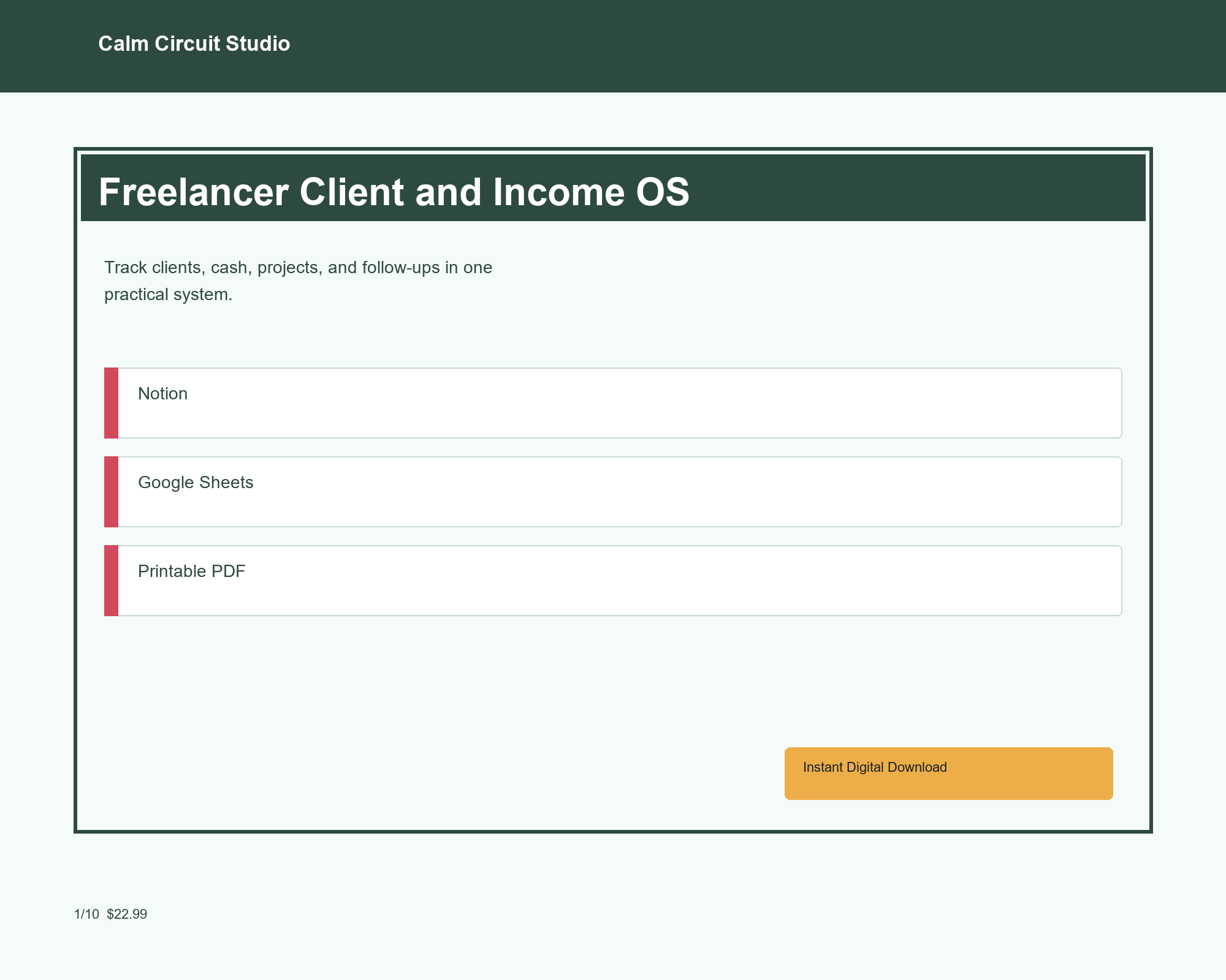 Freelancer Client and Income OS preview