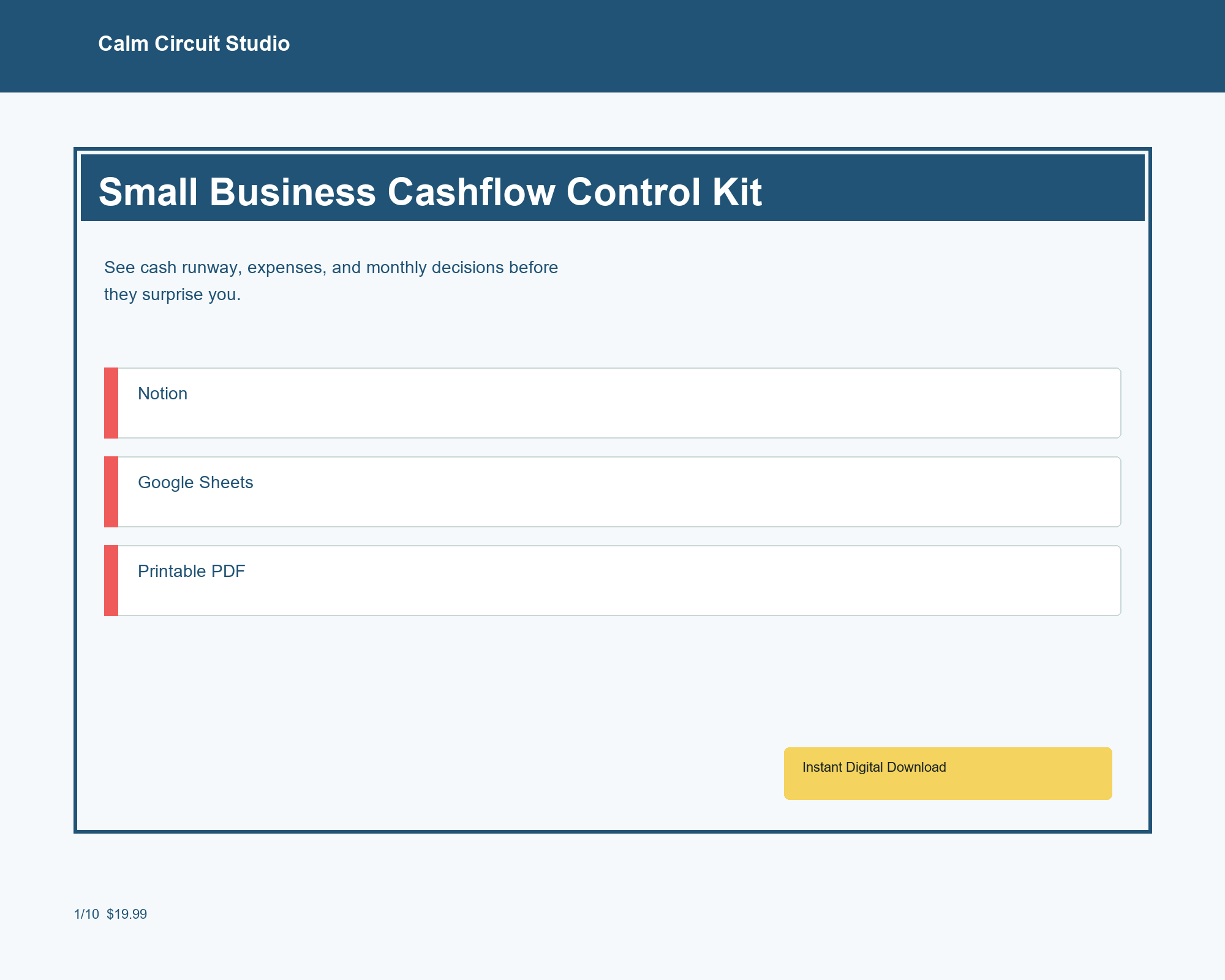 Small Business Cashflow Control Kit preview